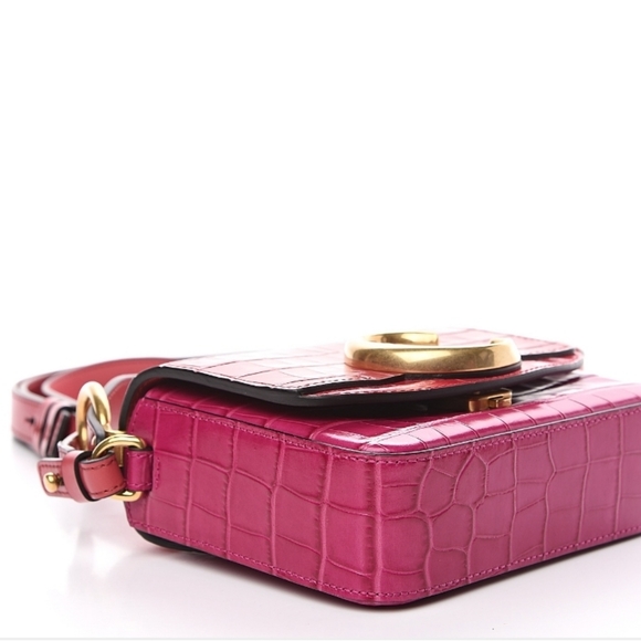 Chloe Calfskin Crocodile Embossed Mini C bag - Picture 3 of 12